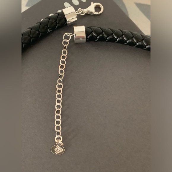 Silpada Vintage Solid Sterling Ichthus Cross Pendant Sterling/Leather Necklace - Picture 6 of 15